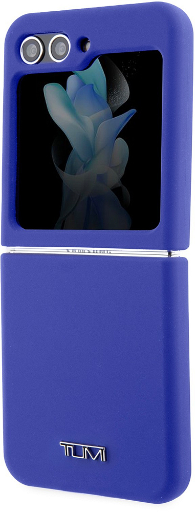 Чехол Tumi Liquid Silicone Metal для Galaxy Z Flip5 синий TUHCZF5SMLB - фото 2