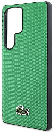 Чехол Lacoste Iconic Woven MagSafe для Galaxy S25 Ultra зеленый