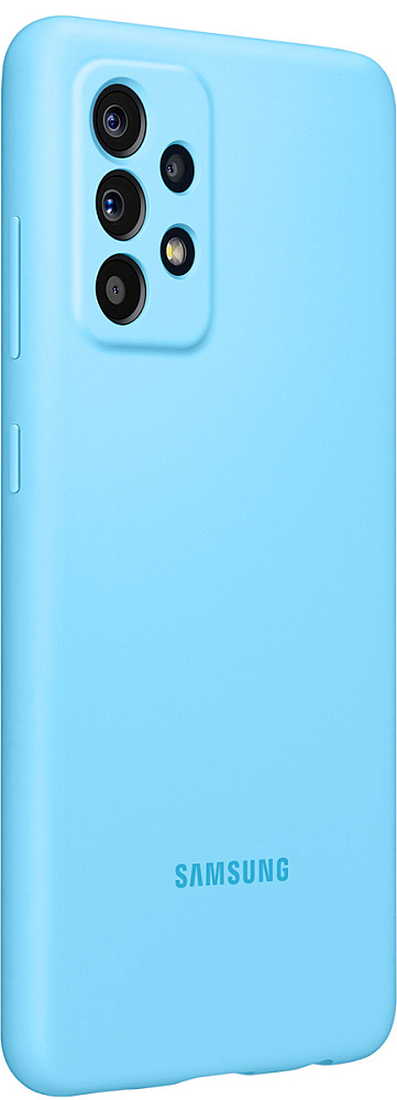 Чехол Samsung Silicone Cover для Galaxy A52 синий EF-PA525TLEGRU - фото 3
