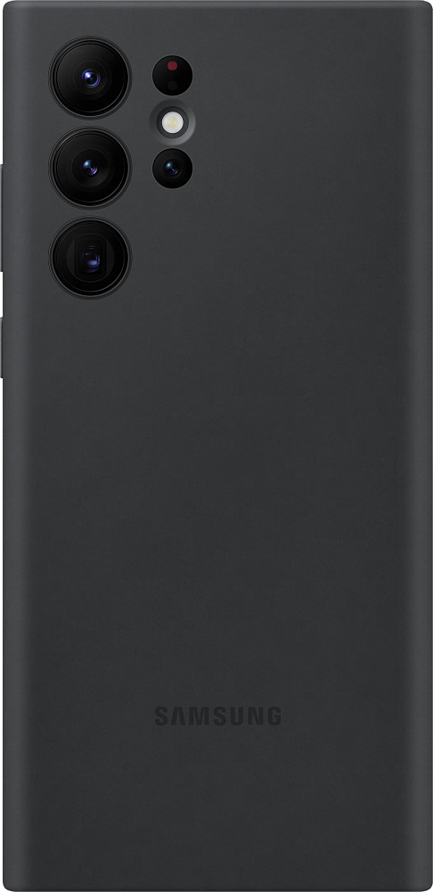 Чехол Samsung Silicone Cover для Galaxy S22 Ultra черный EF-PS908TBEGRU - фото 1