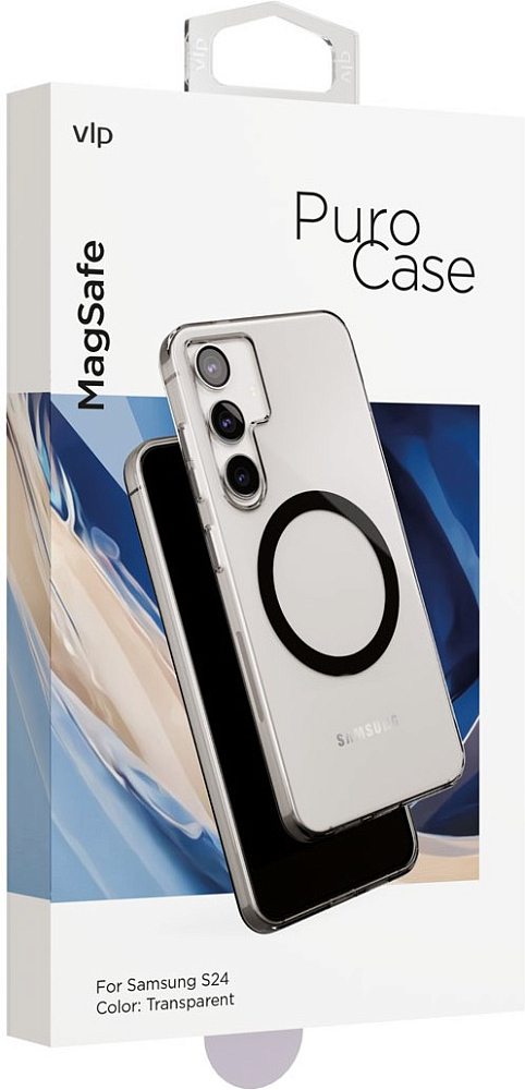 Чехол VLP Puro Case MagSafe для Galaxy S24, поликарбонат прозрачный 1052025 - фото 2
