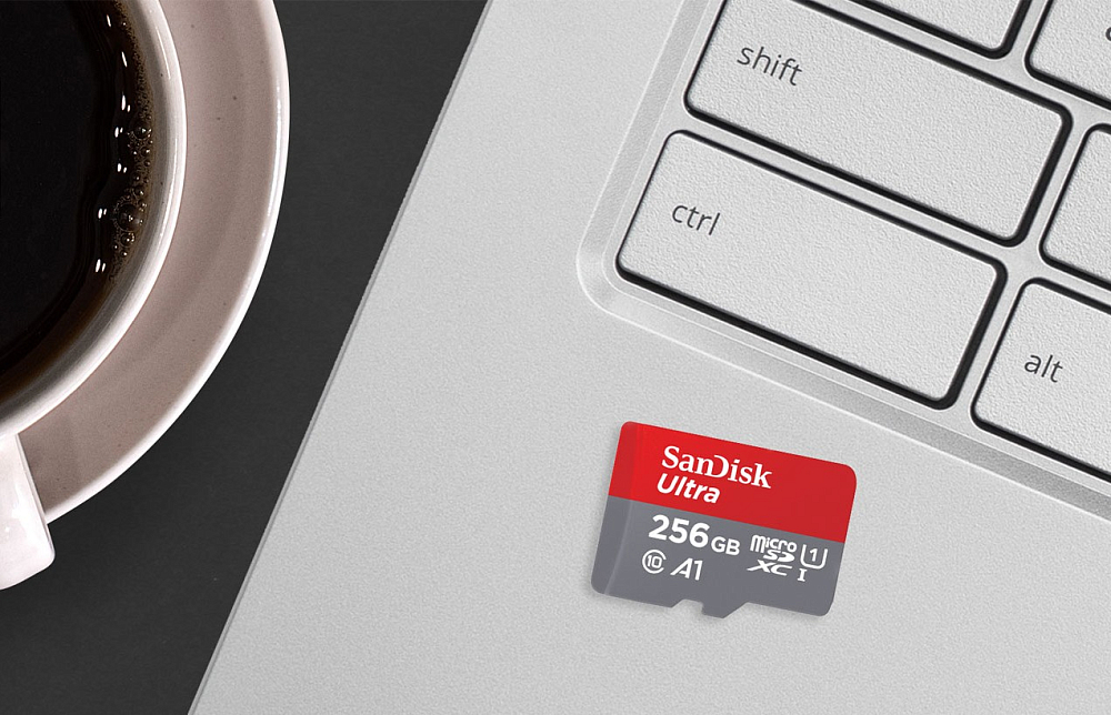 Карта памяти Sandisk Карта памяти Sandisk Ultra microSDXC 128 ГБ красный/черный фото 3