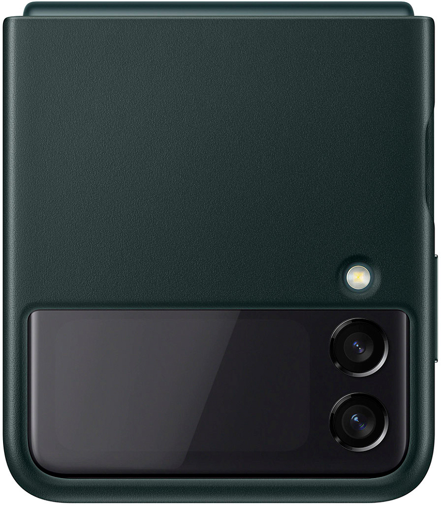 Чехол Samsung Leather Cover для Galaxy Z Flip3 зеленый