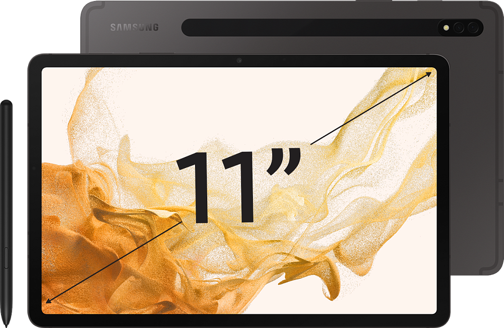 

Планшет Samsung, Графит, Galaxy Tab S8 Wi-Fi 128 ГБ графит