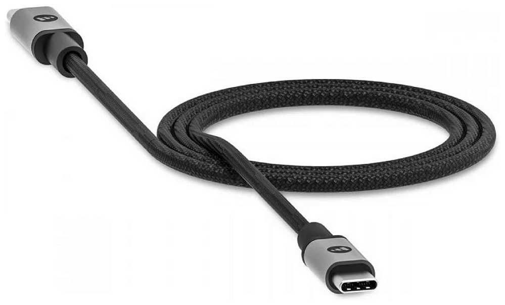 Кабель Mophie USB-C — USB-C, 1.5 м, текстиль черный 409903204