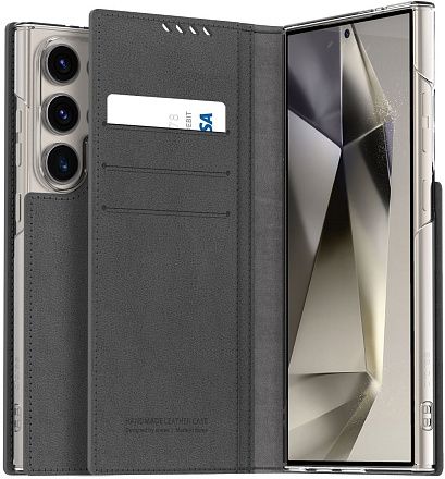 Чехол Araree Mustang Diary для Galaxy S24 Ultra темно-серый
