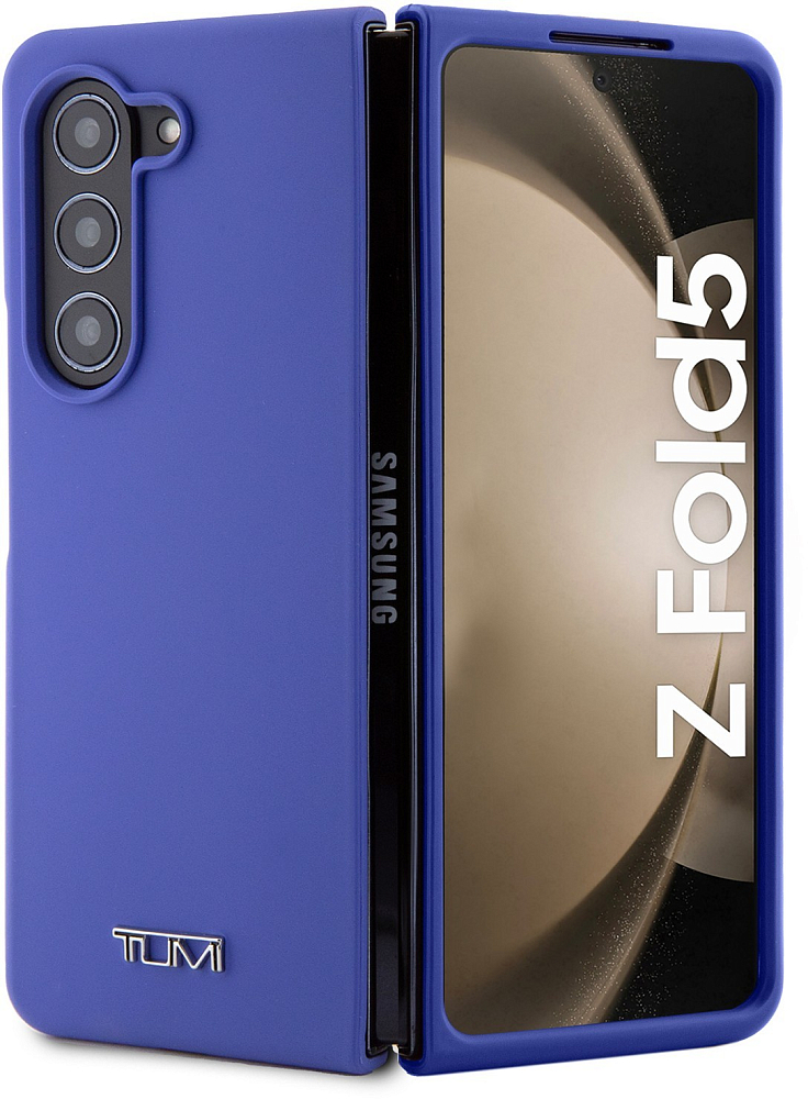 Чехол Tumi Liquid Silicone Metal Galaxy Z Fold5 синий TUHCZFD5SMLB - фото 1