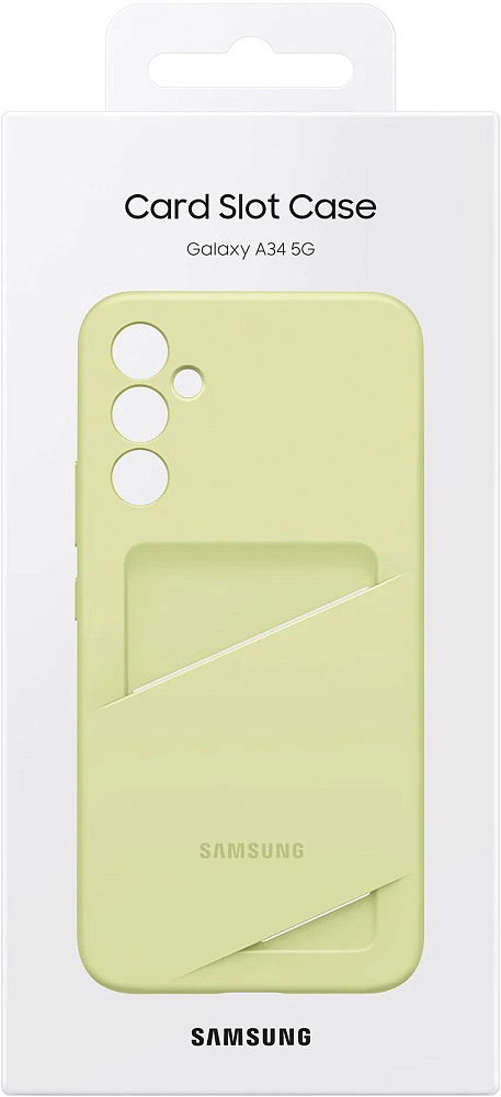 Чехол Samsung Card Slot Case A34 лайм EF-OA346TGEGRU - фото 7