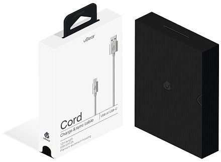 Кабель uBear uBear Cord USB-A - USB-C, 1.2 м серый Фото 2