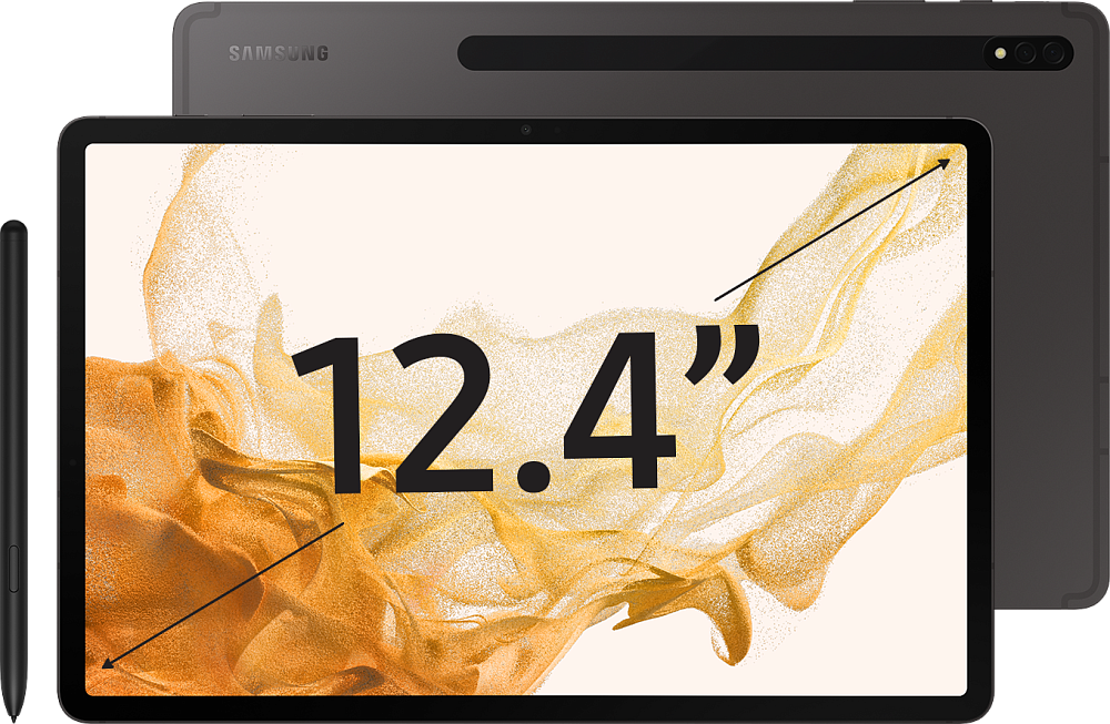 Планшет Samsung Galaxy Tab S8+ 128GB LTE Графит (SM-X806BZAAGLB) SM-X806BZAAGLB, цвет черный Galaxy Tab S8+ 128GB LTE Графит (SM-X806BZAAGLB) - фото 1