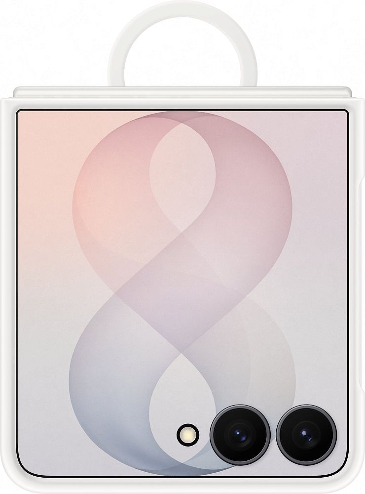 Клип-кейс Samsung Silicone Ring Magnet для Galaxy Z Флип8 с кольцом и магнитным креплением Кремовый