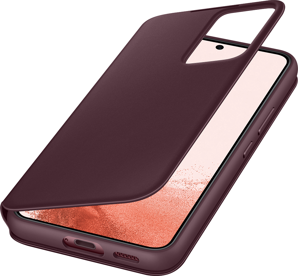 Чехол Samsung Smart Clear View Cover для Galaxy S22 бургунди EF-ZS901CEEGRU - фото 4