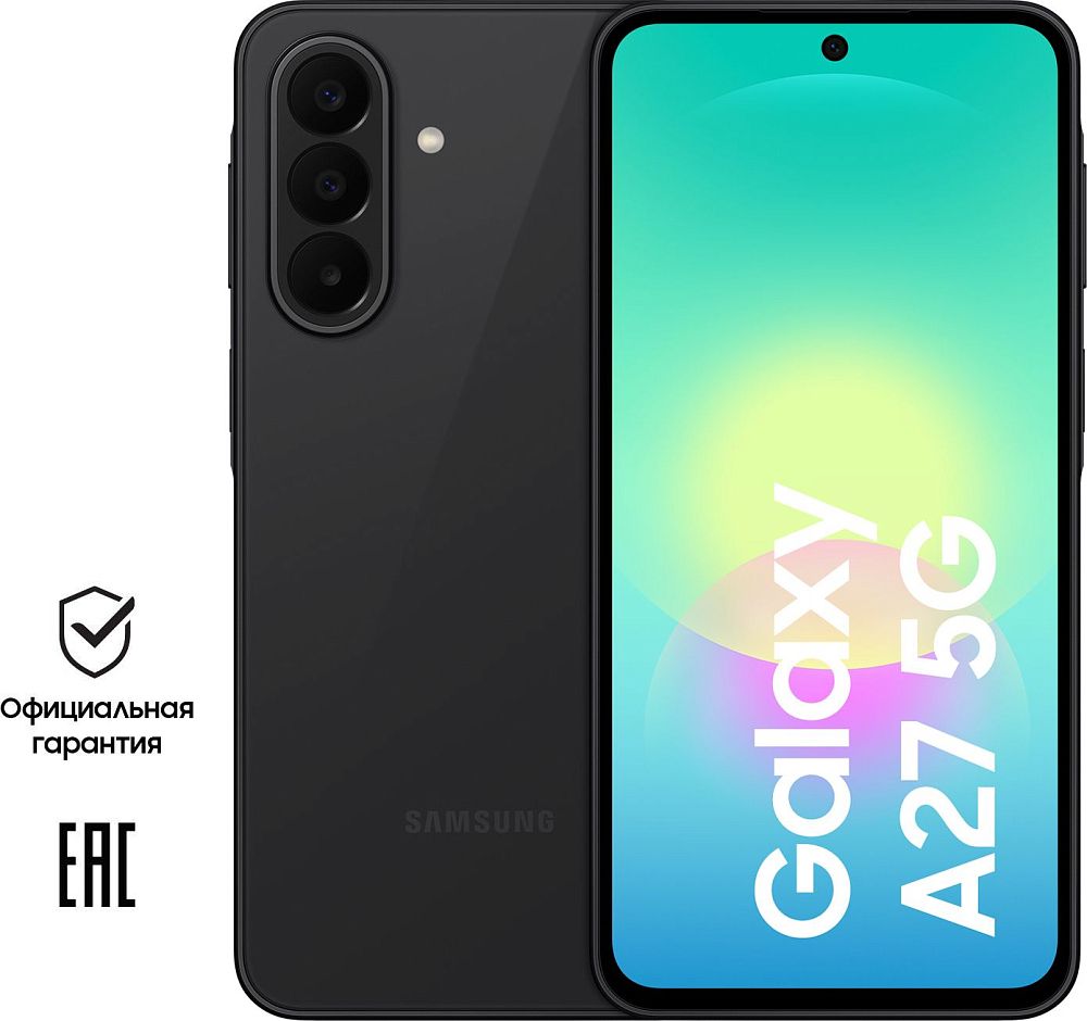 

Смартфон Samsung Galaxy A27 8 ГБ/256 ГБ черный, Galaxy A27 8 ГБ/256 ГБ черный