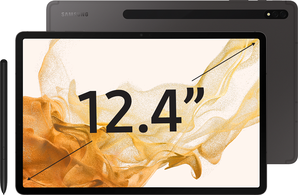 

Планшет Samsung, Графит, Galaxy Tab S8+ WiFi 128 ГБ графит