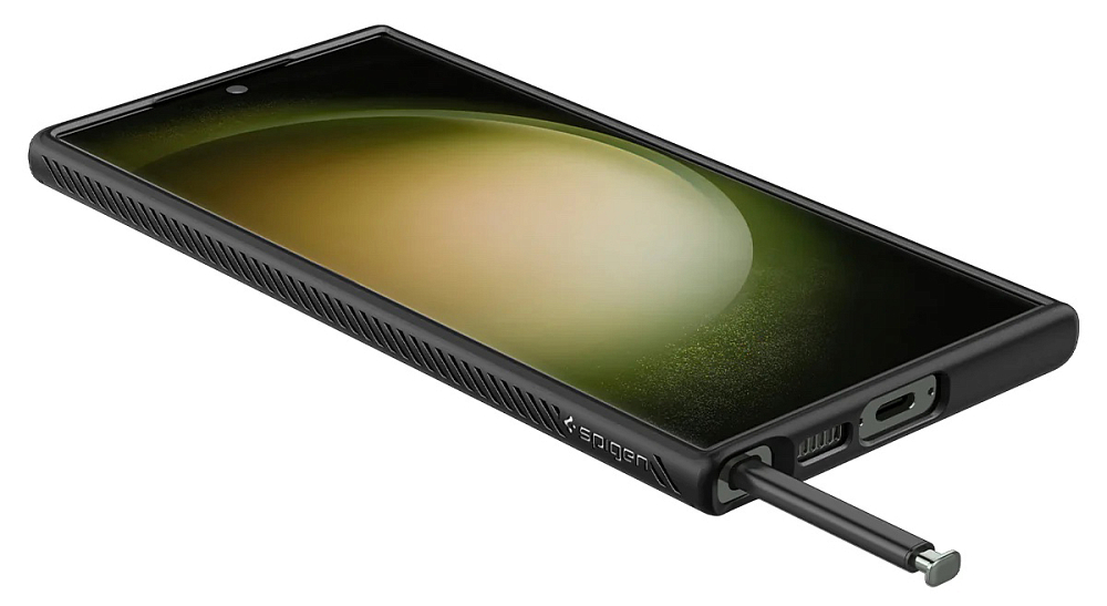 Чехол Spigen Luqiud Air Matte для Galaxy S23 Ultra, пластик черный ACS05614 - фото 8