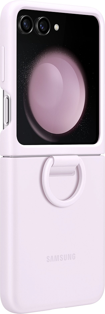 Чехол Samsung Silicone Case with Ring Z Flip5 лавандовый EF-PF731TVEGRU, цвет лаванда - фото 4