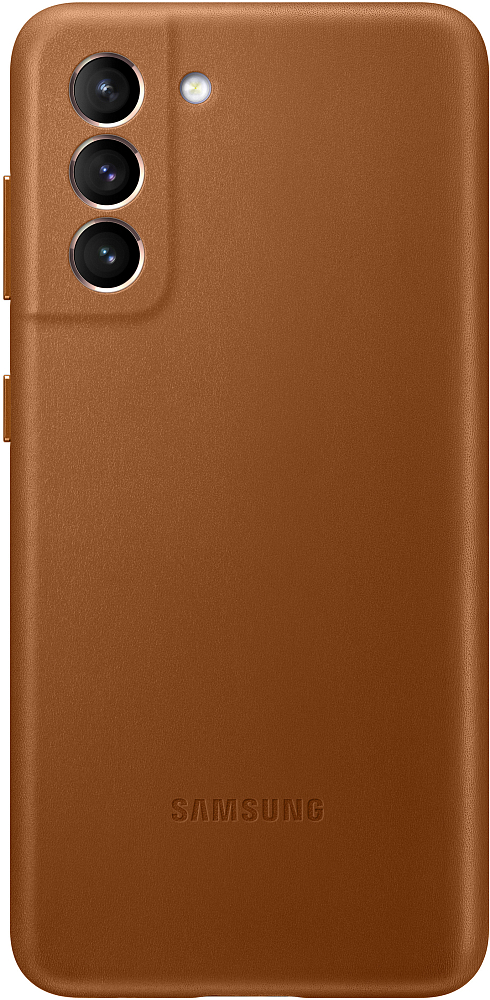 Чехол Samsung Leather Cover для Galaxy S21 коричневый