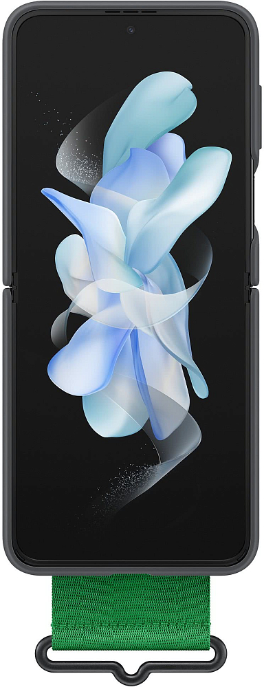 Чехол Samsung Silicone Cover with Strap для Z Flip4 черный EF-GF721TBEGRU - фото 4