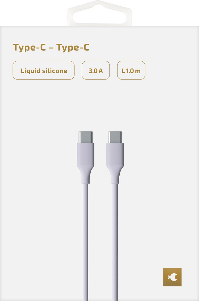 Кабель moonfish USB‑C - USB‑C 1 м, силикон лаванда MNF35687 - фото 3
