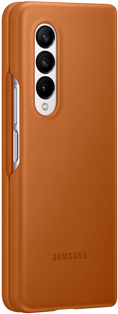 Чехол Samsung Leather Cover для Galaxy Z Fold3 коричневый