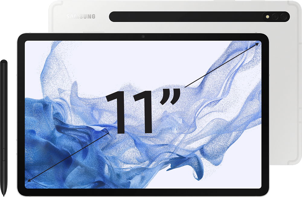 Планшет Samsung Galaxy Tab S8 5G 128 ГБ серебро (SM-X706BZSACAU) SM-X706BZSACAU, цвет серебристый